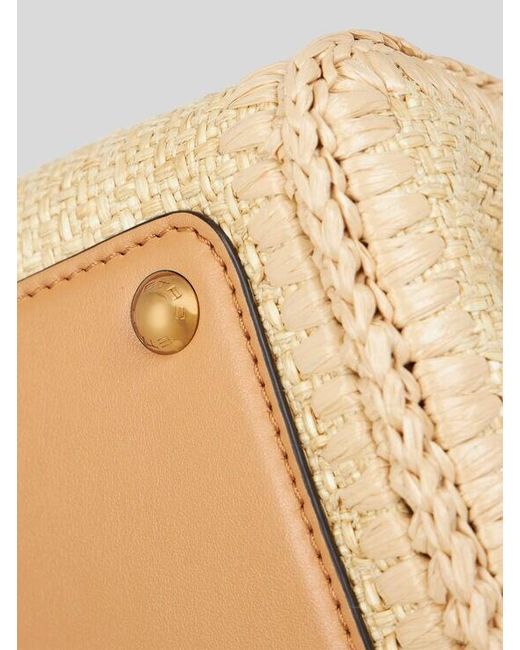 Etro Natural Medium Raffia Vela Bag