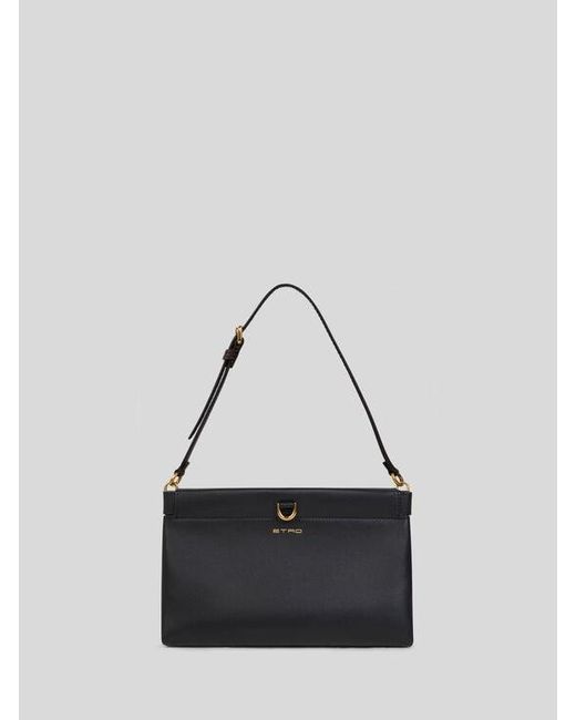 Etro Black Mini Leather Clutch Talk