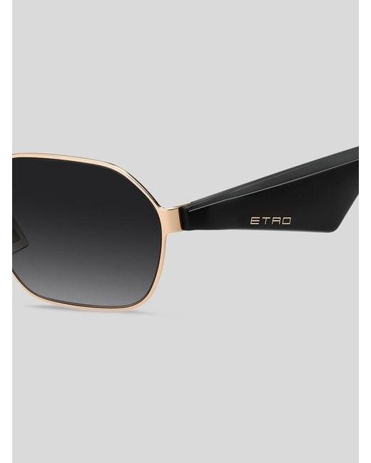 Etro Black Combi Tailoring Sunglasses