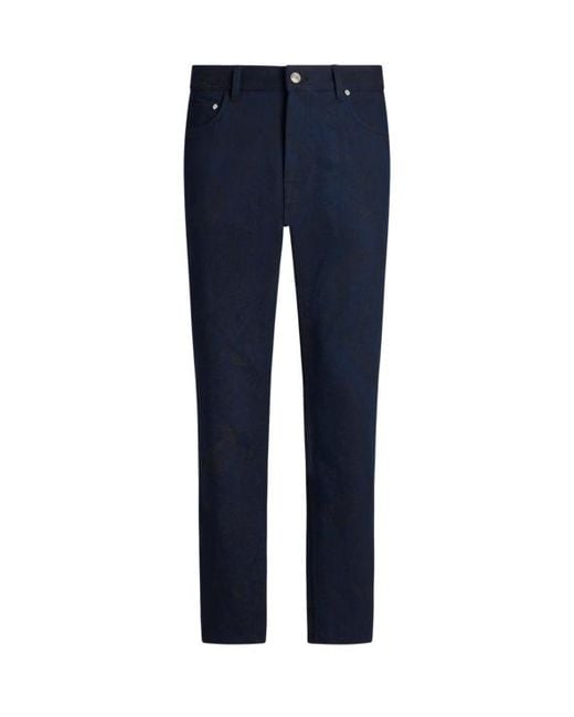 Etro Blue Jacquard Jeans for men
