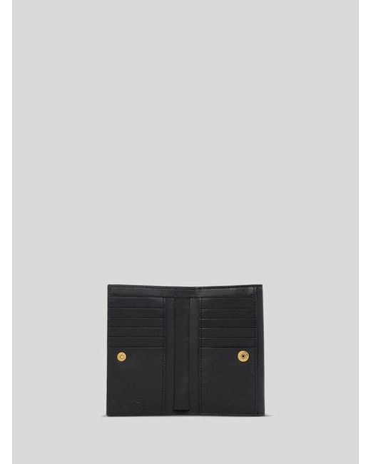 Etro White Leather Pony Wallet