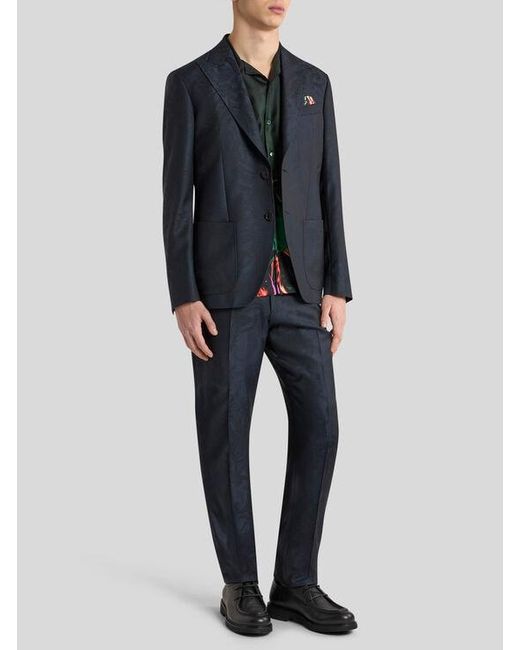 Etro Green Silk Bowling Shirt With Placed Animal Print for men