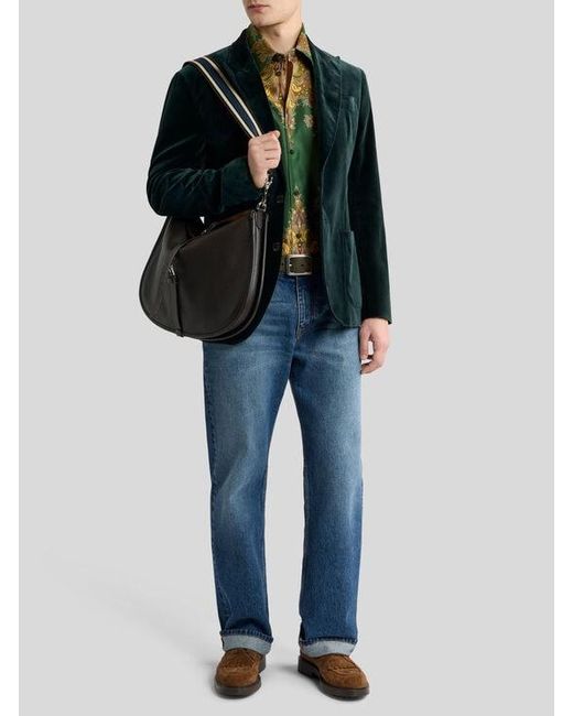 Etro Black Single-Breasted Jacket for men