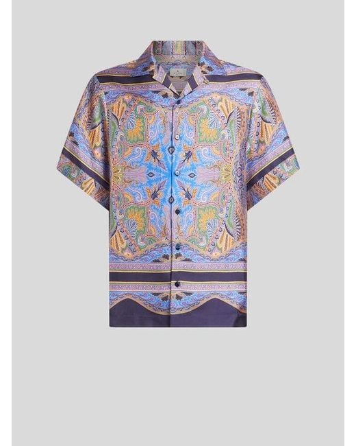 Camicia di Etro in Blue da Uomo