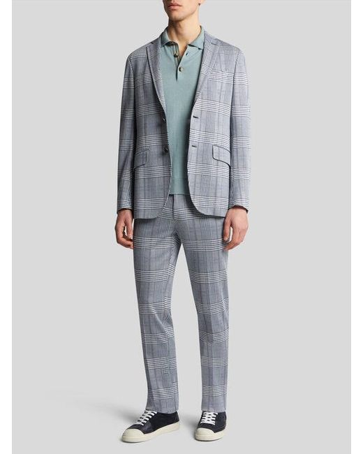 Etro Blue Check Blazer for men