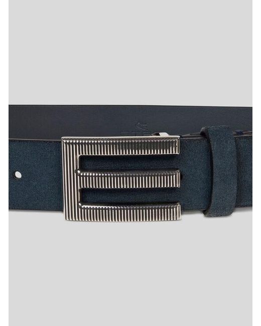 Etro Blue Belt With Monogram Buckle for men