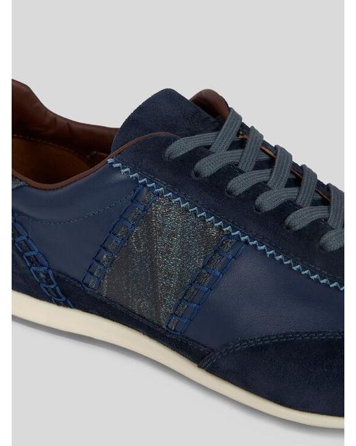 Etro Blue Leather Sneakers With Arnica Inserts for men