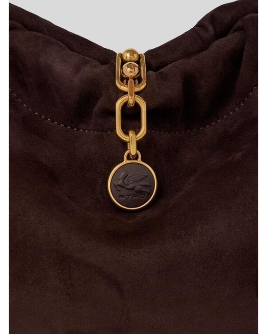 Etro Brown Medium Vela Blossom Bag