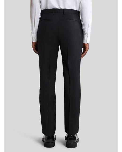 Etro Black Evening Trousers With Side Band Detail for men