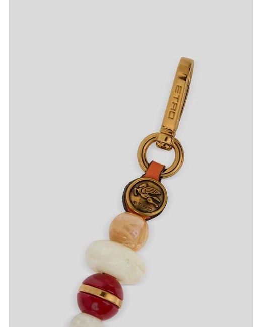 Etro White Charm With Marbles And Pegaso Coin