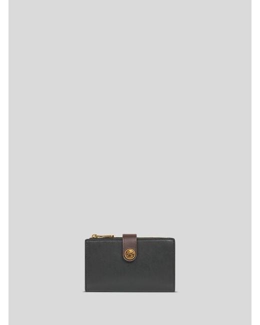 Etro White Leather Wallet With Strap