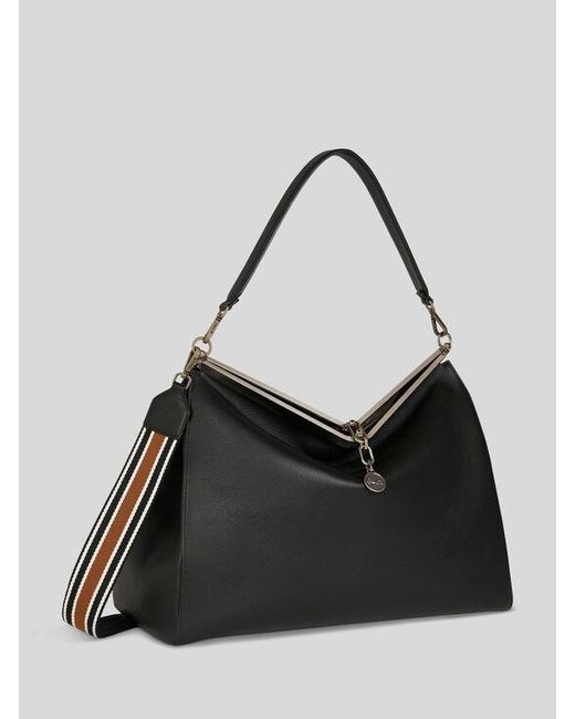 Etro Black Large Leather Vela Bag for men