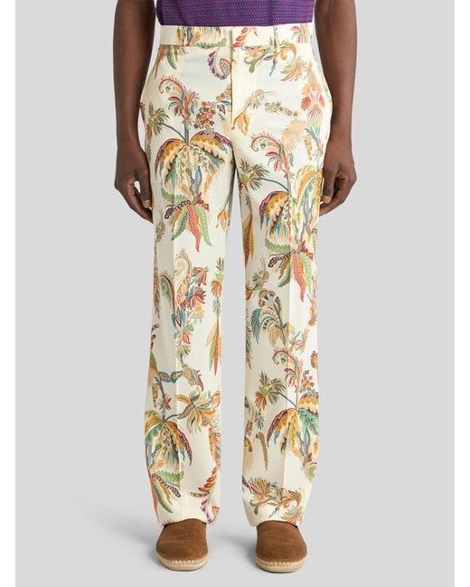 Etro Natural Straight-Leg Trousers for men