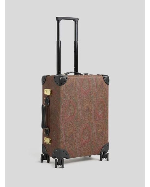 Etro Brown X Globe-Trotter Arnica And Leather Carry-On Case for men