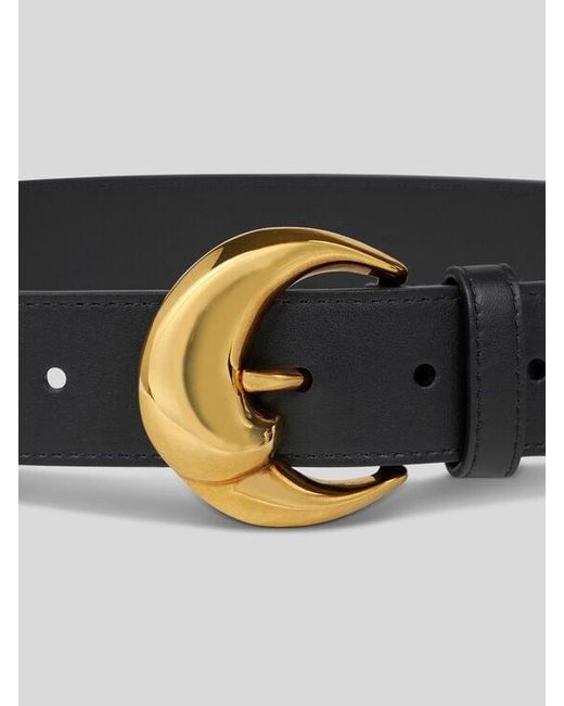 Etro Black Paisley-Buckle Leather Belt