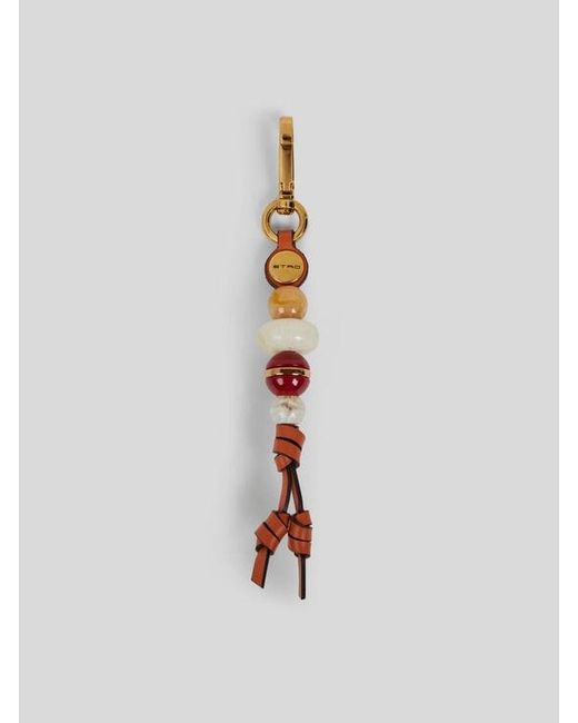 Etro White Charm With Marbles And Pegaso Coin