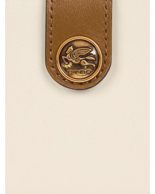 Etro Natural Small Leather Wallet