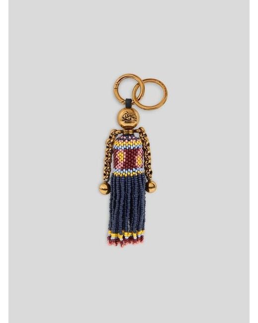 Etro White Doll Charm With Beads