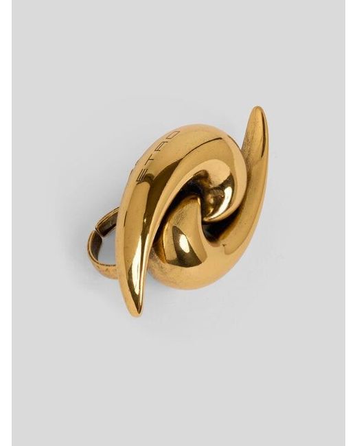 Etro Metallic Paisley Ring