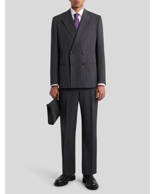 Etro Pink Cotton Jacquard Shirt for men