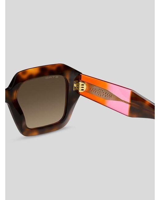 Etro Brown Colour Stripes Sunglasses