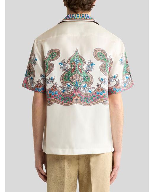 Camicia Bowling di Etro in White da Uomo