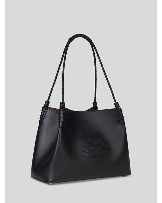 Etro Black Medium Libra Tote Bag