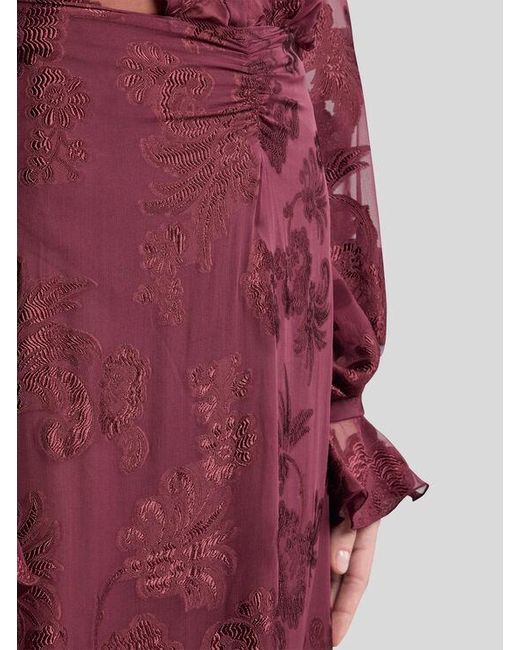 Jupe Longue En Mousseline À Fils Coupés, Femme, Taille Etro en coloris Purple