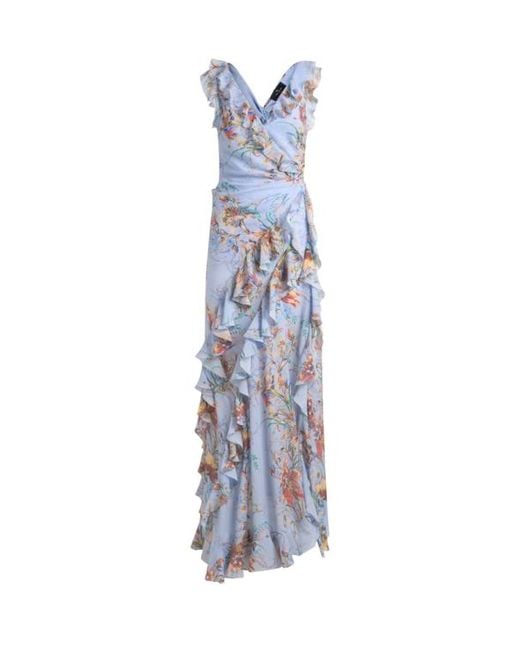 Etro White Long Dress With Ruffles And Cut-Out