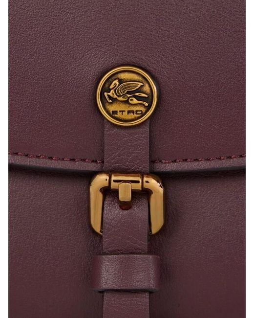 Etro Purple Leather Pony Wallet