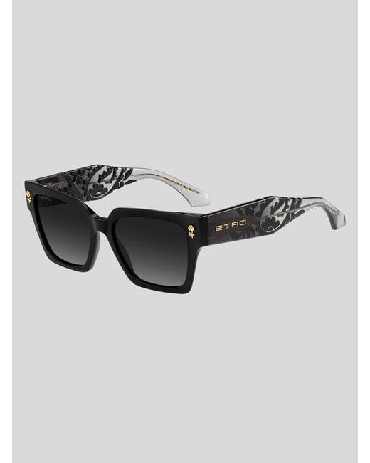 Etro Black Colour Stripes Sunglasses