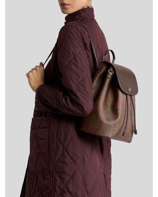 Etro Brown Essential Medium Arnica Backpack