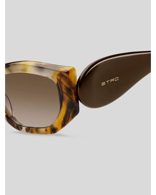 Etro Brown Paisley Sunglasses, , Light