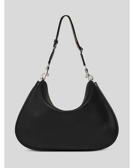 Etro Black Maxi Tumbled Leather Pony Bag for men