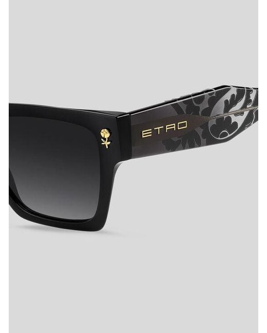 Etro Black Colour Stripes Sunglasses