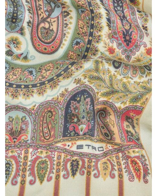 Sciarpa Con Stampa Paisley di Etro in Natural