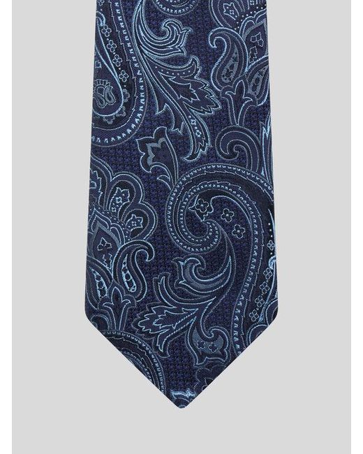Cravatta di Etro in Blue da Uomo