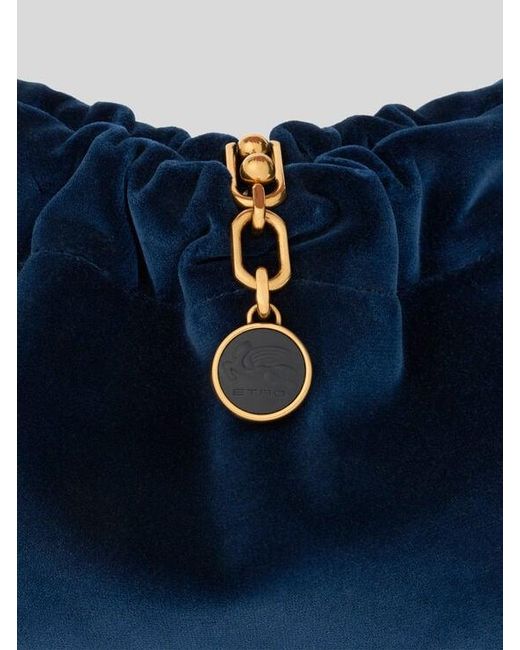Etro Blue Small Vela Blossom Bag