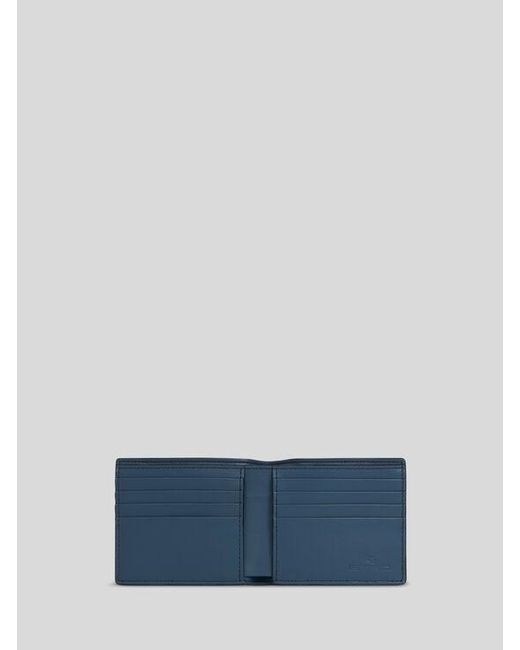 Etro White Bifold Arnica Wallet With Leather Insert for men