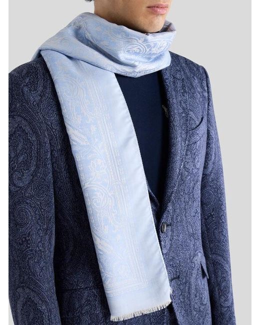 Sciarpa Jacquard di Etro in Blue da Uomo