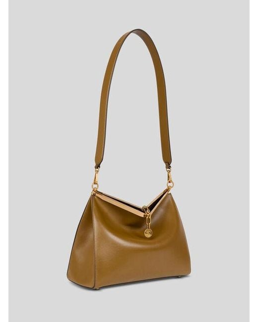Etro Metallic Large Leather Vela Bag