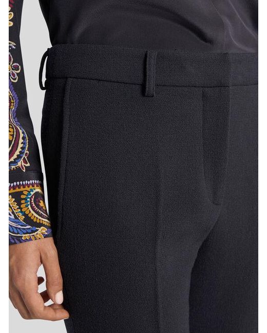 Etro Black Tailored Bootcut Wool Trousers