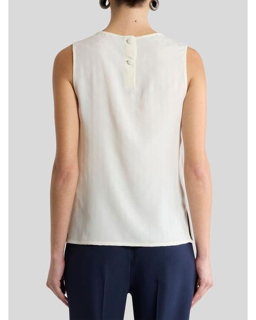 Etro White Paisley Jacquard Top