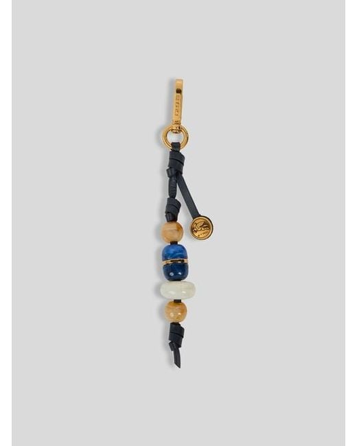 Etro White Charm With Marbles And Pegaso Coin
