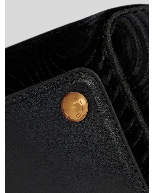 Etro Black Small Velvet Vela Bag
