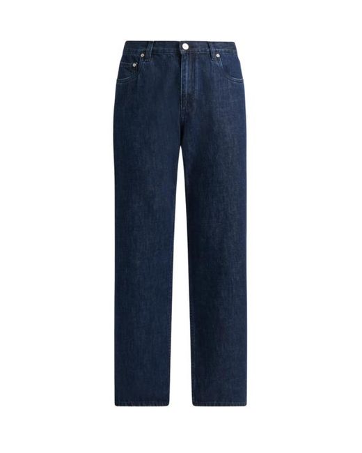 Etro Blue Jeans With Octopus Embroidery And Logo for men