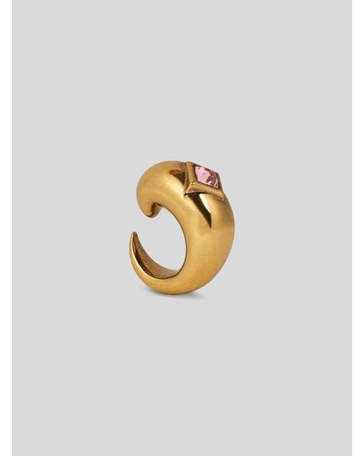 Etro Metallic Cuff Earrings With Stone