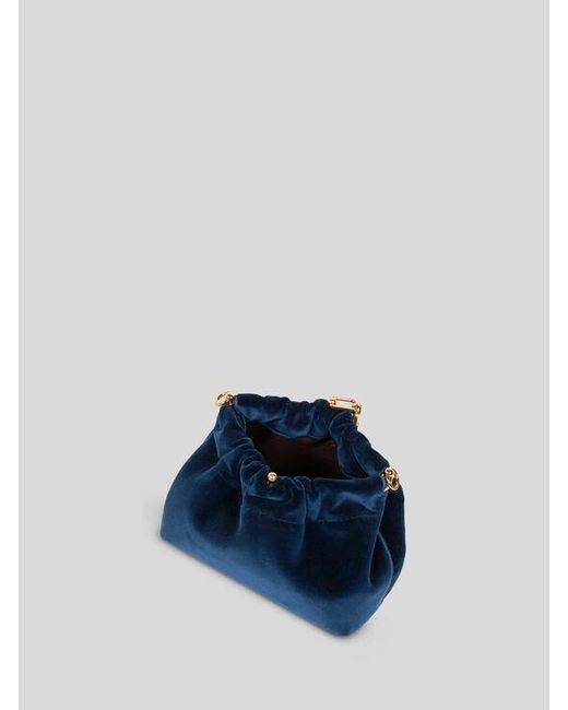 Etro Blue Small Vela Blossom Bag