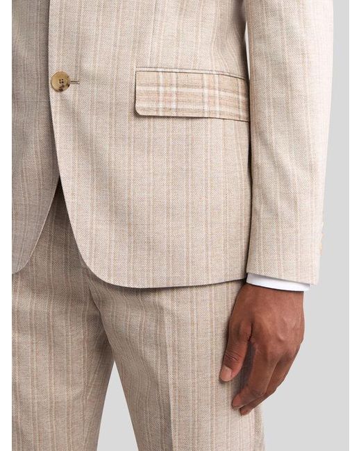 Etro White Striped Wool And Cotton Suit for men
