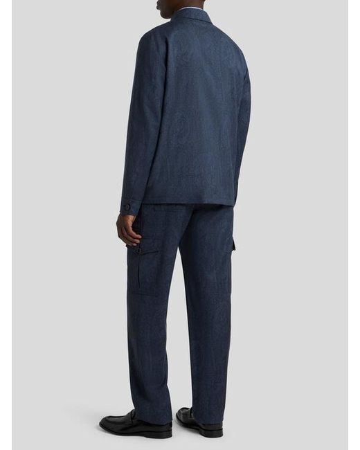 Etro Blue Shacket for men